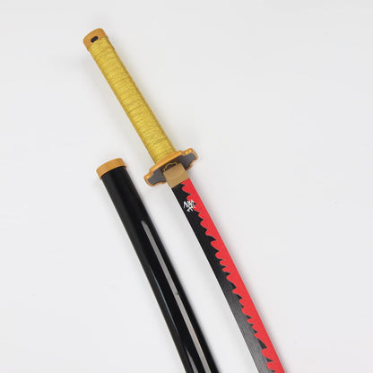 Yoriichi demon slayer  Katana – Demon Slayer Cosplay Sword with Flame Design, size- 104cm