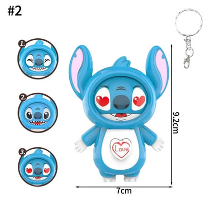 Stitch Face-Changing Toy with Keychain – Cute Collectible Expression Figure