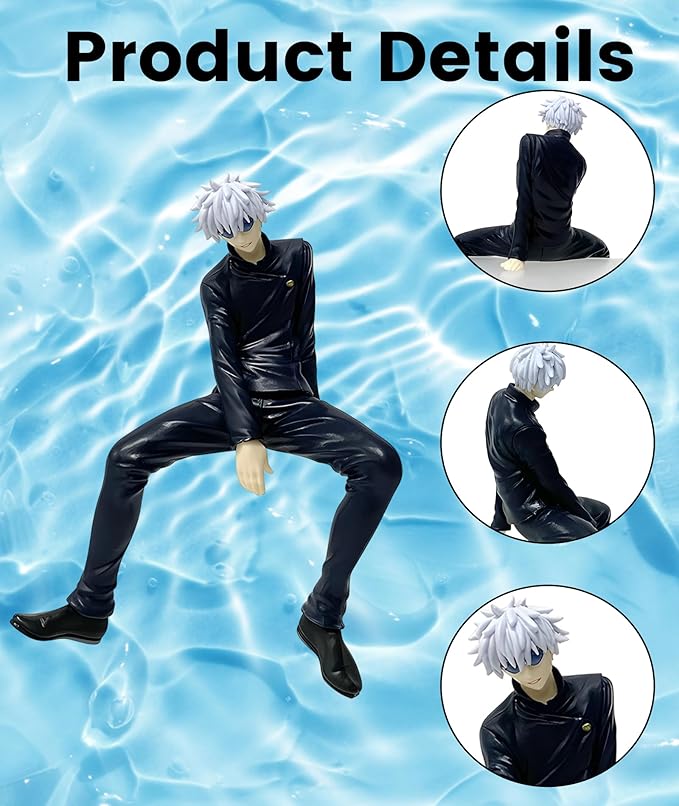 Gojo Satoru Sitting Pose PVC Action Figure | 11cm Jujutsu Kaisen Anime Collectible Toy | Premium Display Model for Fans & Gifts