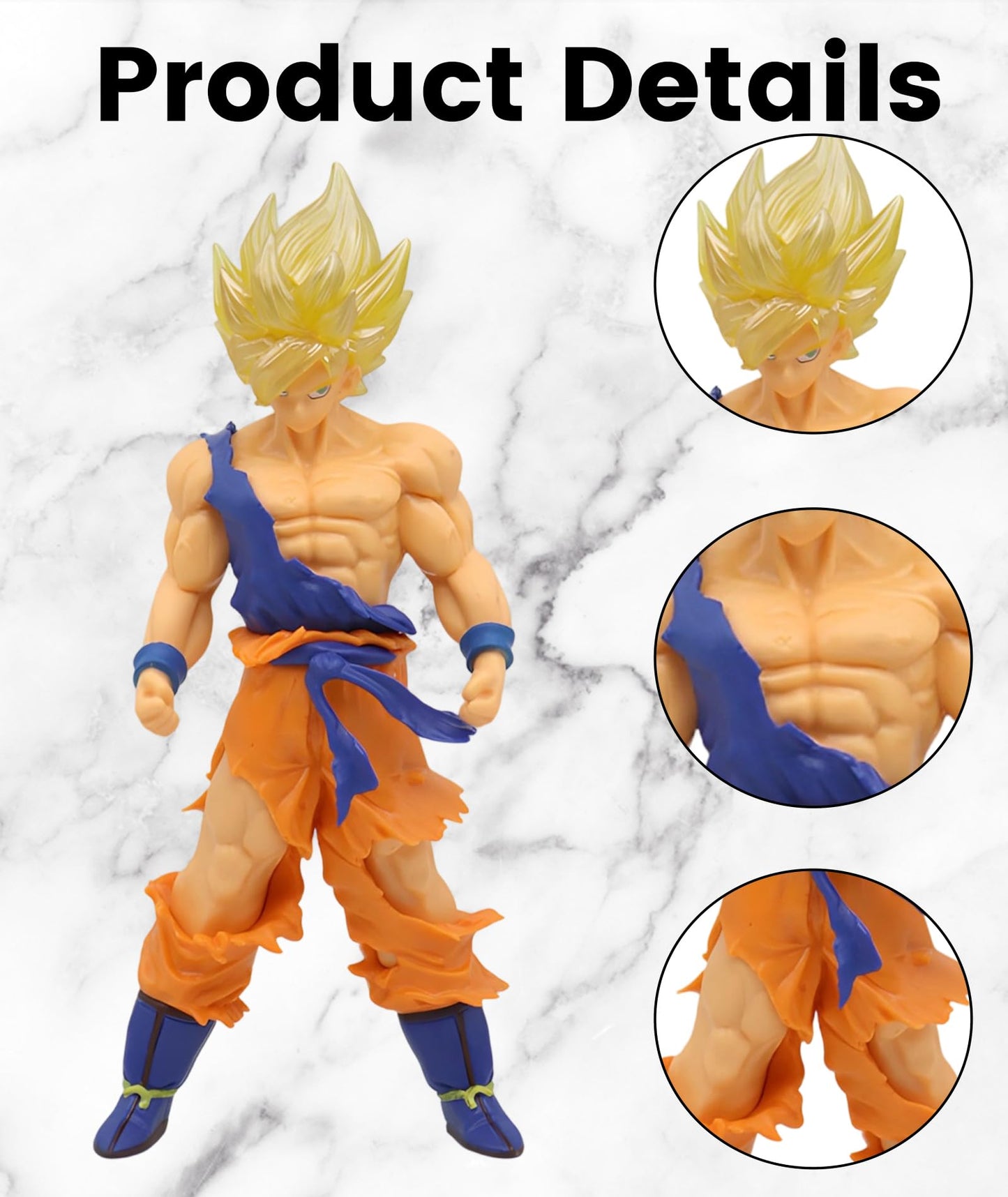 DBZ Super Saiyan Warrior Action Figure – Collectible Anime Figurine 18cm (Orange & Blue Outfit)