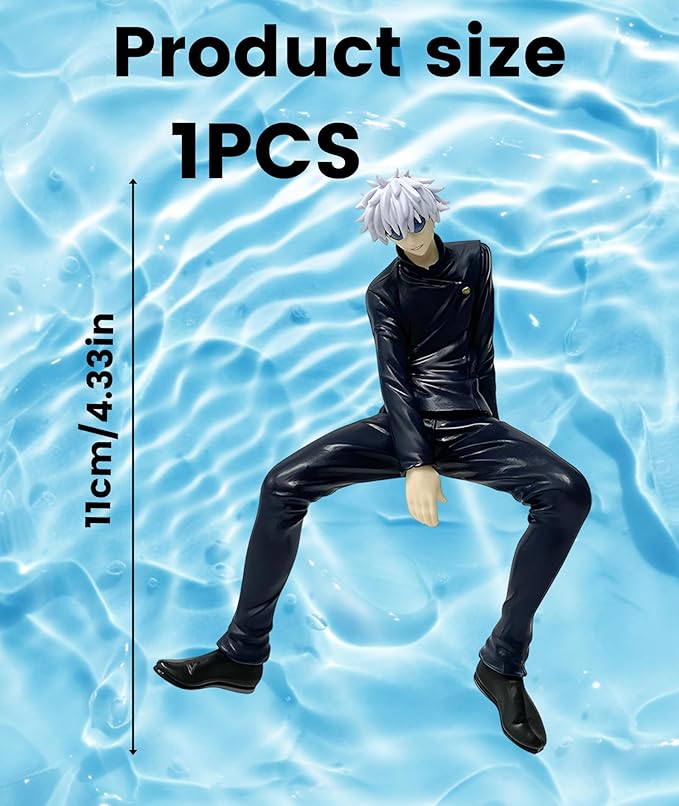 Gojo Satoru Sitting Pose PVC Action Figure | 11cm Jujutsu Kaisen Anime Collectible Toy | Premium Display Model for Fans & Gifts