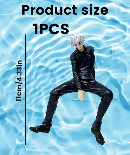 Gojo Satoru Sitting Pose PVC Action Figure | 11cm Jujutsu Kaisen Anime Collectible Toy | Premium Display Model for Fans & Gifts