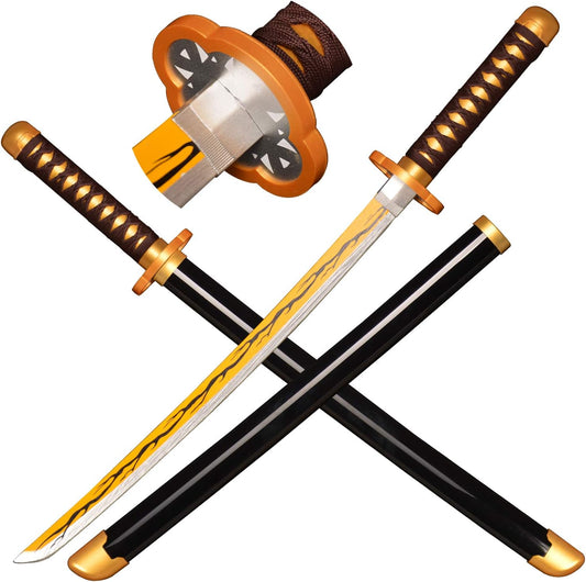 Zenitsu Agatsuma Nichirin Katana – Fully Assembled Cosplay Sword, size-104cm