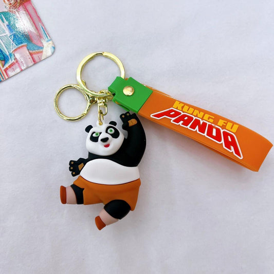 Kung Fu Panda Cartoon Keychain with Strap – Cute Po Character Bag Charm