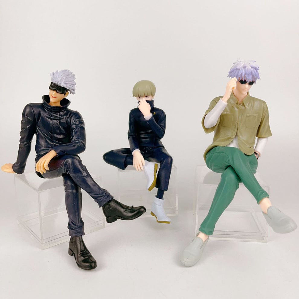 Anime Sitting Figure Collectible Set – Action Character PVC Models (3 PCS)