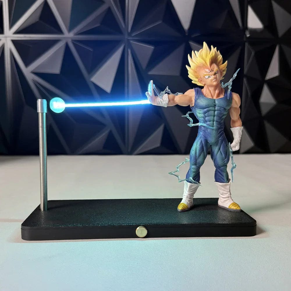 Super Saiyan Warrior LED Figure – Anime Action Figure with Light Beam Effect, PVC Collectible Display Model for Fans and Collectors[18cm]