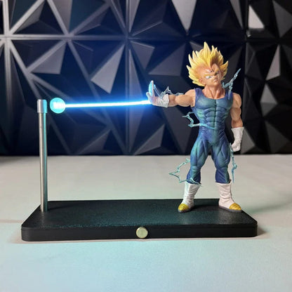 Super Saiyan Warrior LED Figure – Anime Action Figure with Light Beam Effect, PVC Collectible Display Model for Fans and Collectors[18cm]
