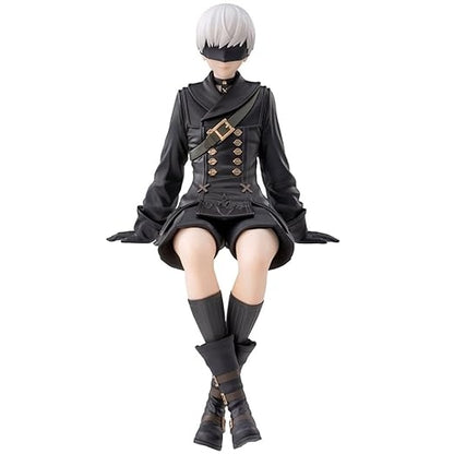 Anime Girl PVC Figure – Black Outfit with Blindfold Collectible (13cm)