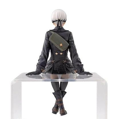 Anime Girl PVC Figure – Black Outfit with Blindfold Collectible (13cm)