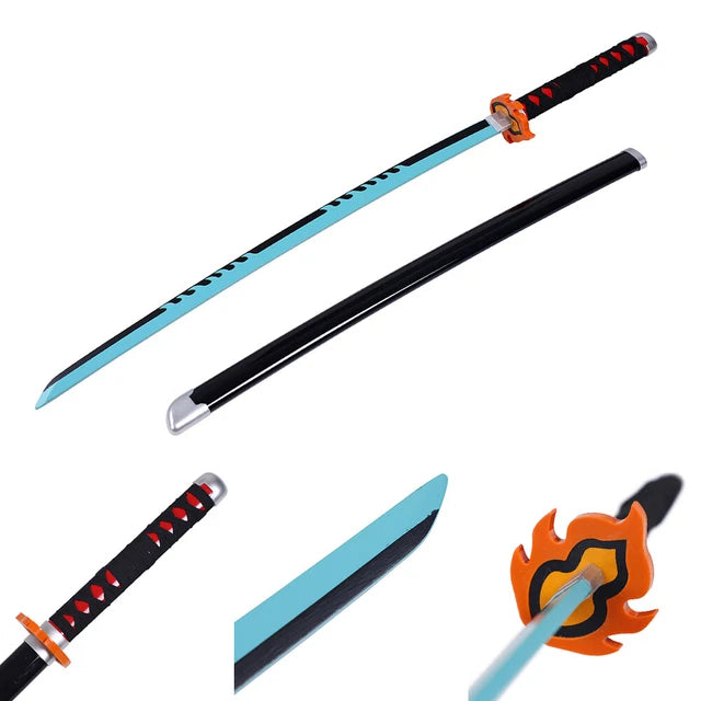Tanjiro  Fire Blue  Katana – Demon Slayer Cosplay Sword, size -104cm