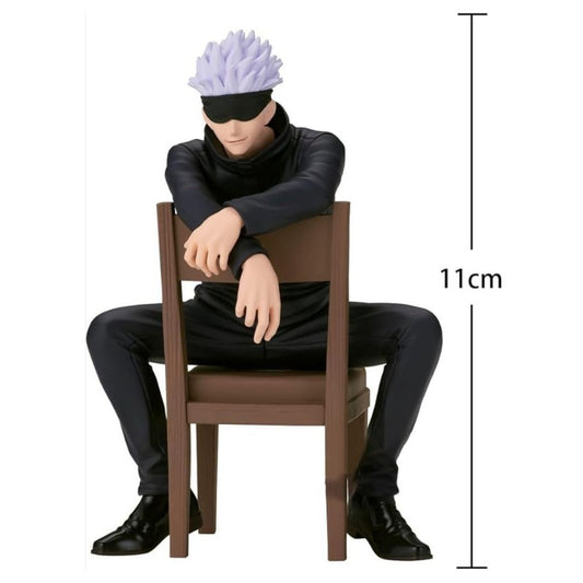 Satoru Gojo Sitting on Chair PVC Figure – Jujutsu Kaisen Collectible (11cm)