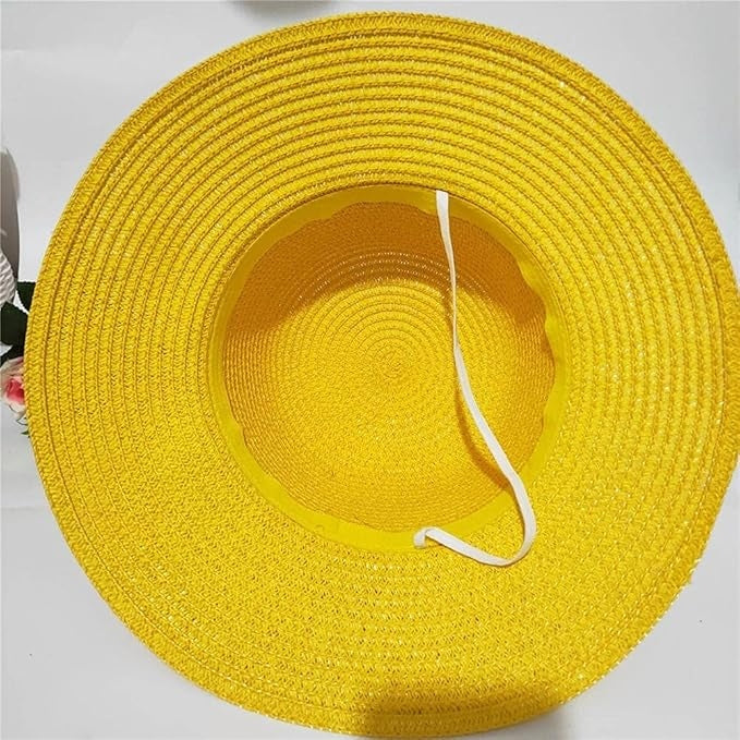 Classic Luffy Yellow Straw Hat with Red Band – Anime Cosplay & Summer Style