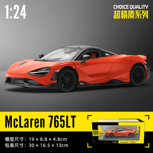 1:24 McLaren 765LT Diecast Model Car – Choice Quality Series (Orange, Multicolor)