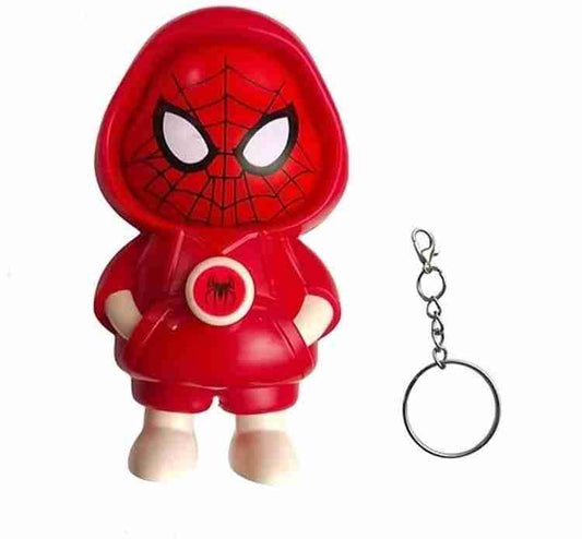 Spider-man Hoodie Keychain Toy – Cute Face Changing Cartoon Figure