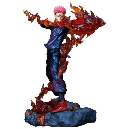 Sukuna Action Figure | Jujutsu Kaisen Anime Collectible | 30cm Flame Effect PVC Statue | Premium Detailed Figurine