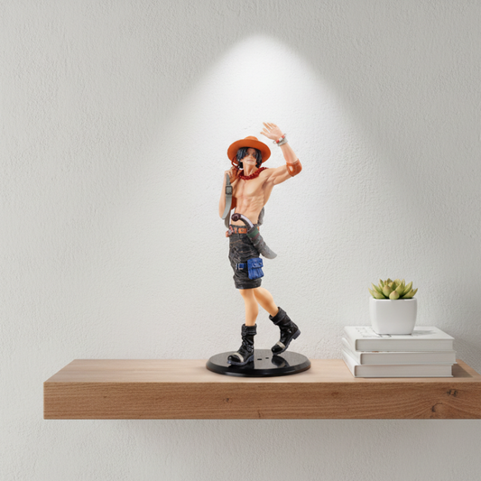 **Anime Warrior Action Figure with Hat & Battle Pose – Collectible PVC Display Toy (25 cm)**