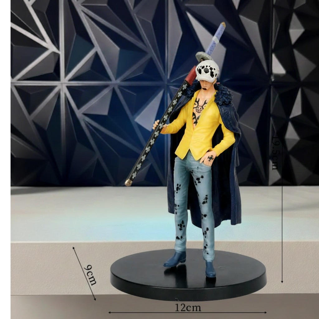 Anime Swordsman Figure 19.5cm PVC Collectible Statue with Base – Action Figure Display Model