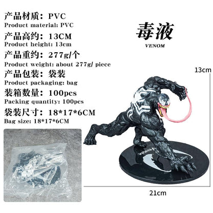 Venom Action Figure | Superhero Collectible Figurine | PVC Model Toy (Multicolor, 12.5 cm)