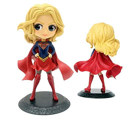Girl Hero PVC Action Figure Toy – 15 cm | Superhero Collectible Figurine with Red Cape | Decorative Toy for Kids & Gifts