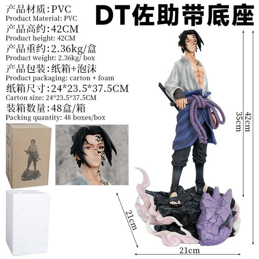 Naruto Uchiha Sasuke Curse Mark Form PVC Action Figure | 42cm Anime Collectible Model Statue