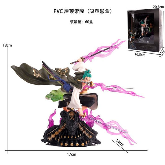 ⚔️ Anime Swordsman PVC Action Figure – Dynamic Battle Pose Collectible Showpiece