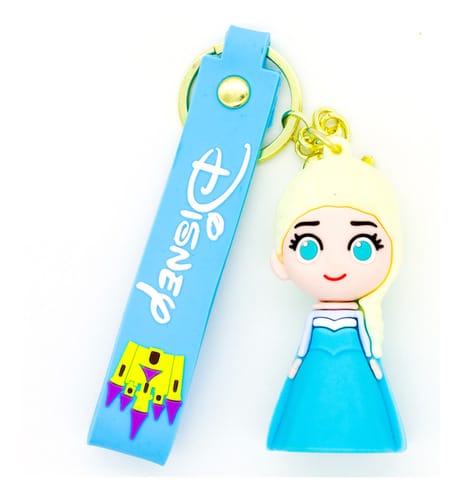 Disney Princess Keychain – Elsa Frozen Character with Blue Strap