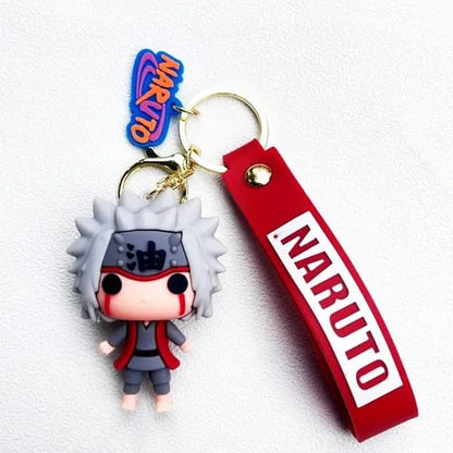 Naruto Keychain – Jiraiya Chibi Character with Red Strap 🍥🔥