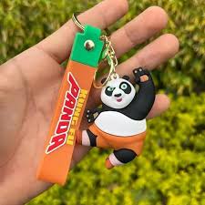 Kung Fu Panda Cartoon Keychain with Strap – Cute Po Character Bag Charm