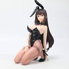 🖤 PVC Bunny Girl Figure – Veina Kneeling Pose (18cm)