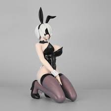 🖤 PVC Bunny Girl Figure – 2B Kneeling Pose (15cm)