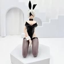 🖤 PVC Bunny Girl Figure – 2B Kneeling Pose (15cm)