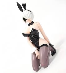 🖤 PVC Bunny Girl Figure – 2B Kneeling Pose (15cm)