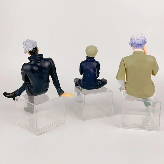 Anime Sitting Figure Collectible Set – Action Character PVC Models (3 PCS)
