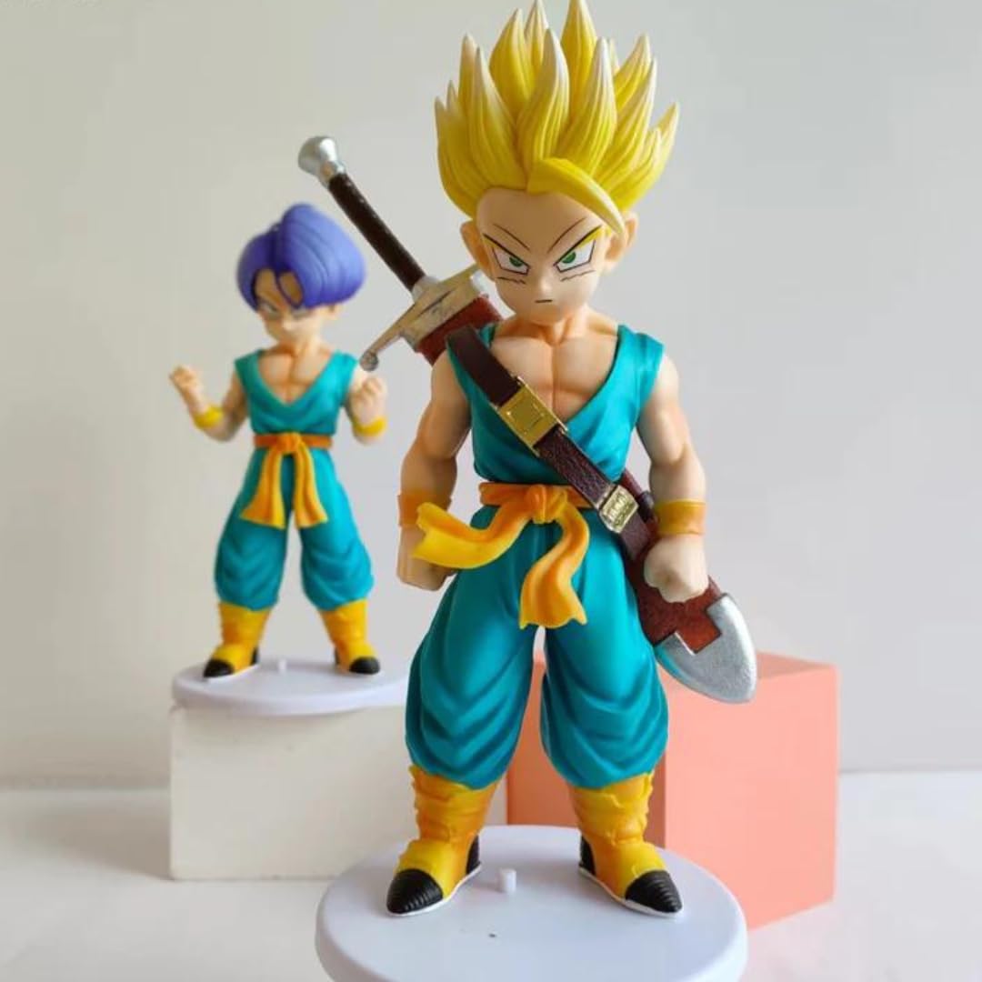 DBZ Action Figures Set of 4 | Goku, Vegeta, Trunks & Gohan Collectible Anime Toy (19.5cm)