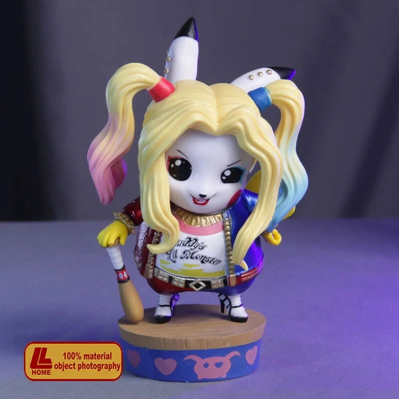 Harley Quinn Inspired Cute Collectible Figure | Cartoon Style Superhero Figurine | Premium PVC Toy for Home Décor & Gifting