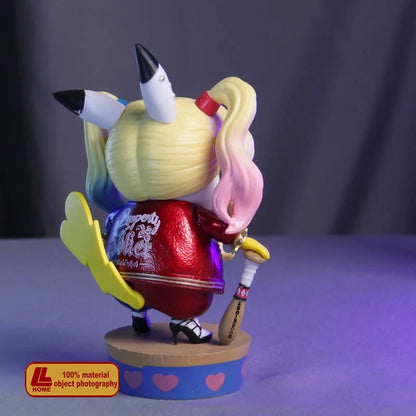 Harley Quinn Inspired Cute Collectible Figure | Cartoon Style Superhero Figurine | Premium PVC Toy for Home Décor & Gifting