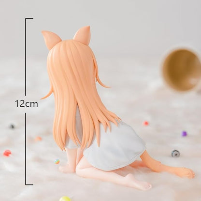 Anime Cat Girl PVC Figure – Kneeling Pose Collectible | 14 cm Cute Anime Figurine for Fans & Collectors