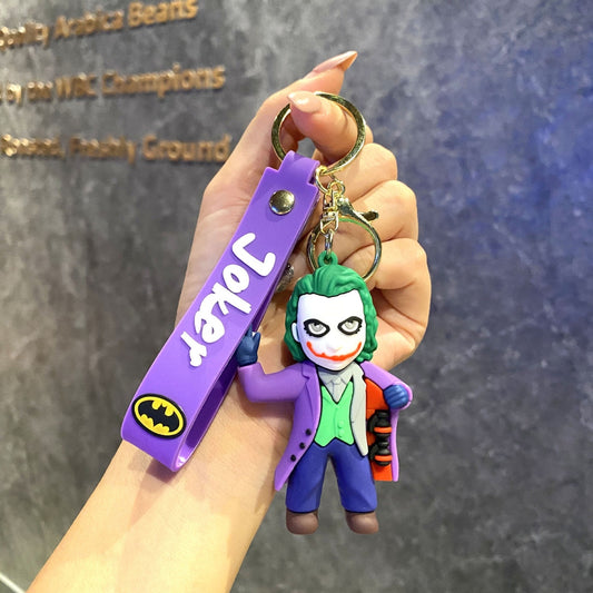 Joker Keychain with Purple Wrist Strap – DC Comics Inspired