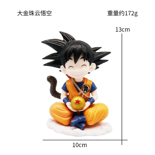 Kid Goku Smiling Collectible Figurine – 13cm | Dragon Ball Anime Character Toy | PVC Model (Orange Outfit)