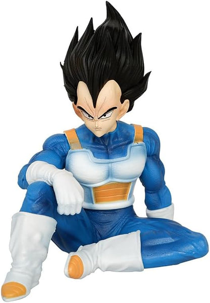 Vegeta Sitting Pose Action Figure | DBZ Collectible Toy | Premium PVC Anime Figurine (Blue Armor Edition)