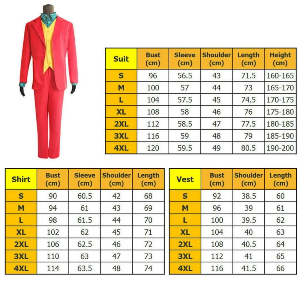 Joker Cosplay Costume – Gotham’s Iconic Villain Outfit