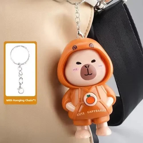 Cute Capybara Hoodie Face-Changing Toy with Keychain – Collectible Expression Figure